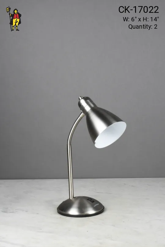 Simple Nickel Gooseneck Desk Lamp