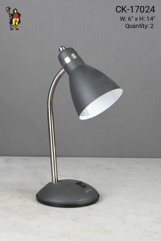 Gray Simple Gooseneck Desk Lamp
