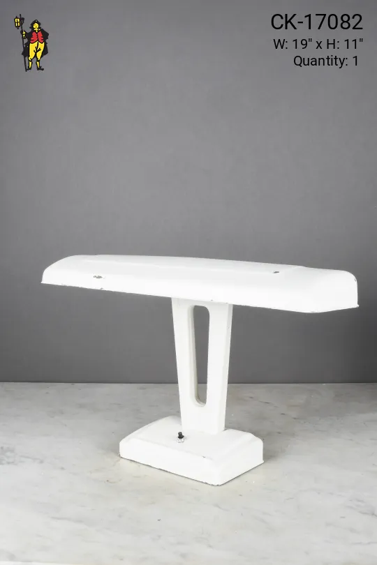 Painted White Industrial Metal Desk Lamp