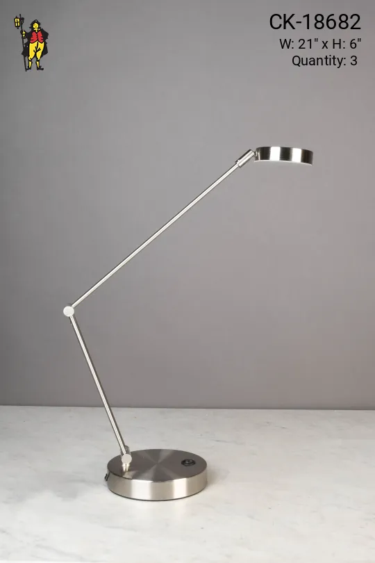 Nickel LED Adjustable Desk Lamp