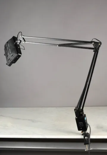 Black Clamp Halogen Desk Lamp