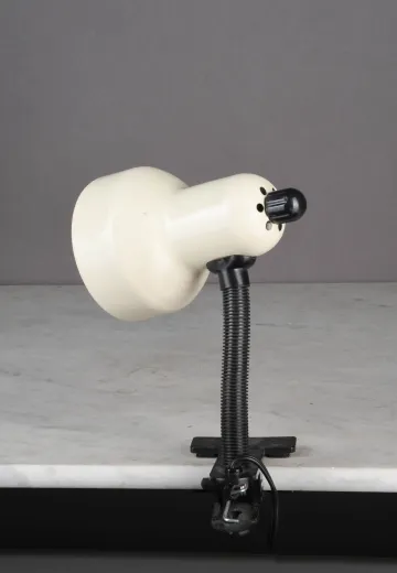 Off White Small Clamp Gooseneck Lamp