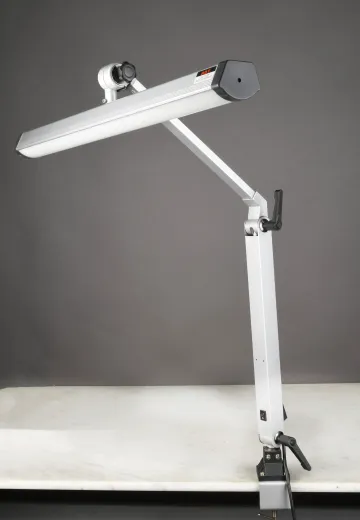 Nickel LED Articulating Clamp Desk Lamp