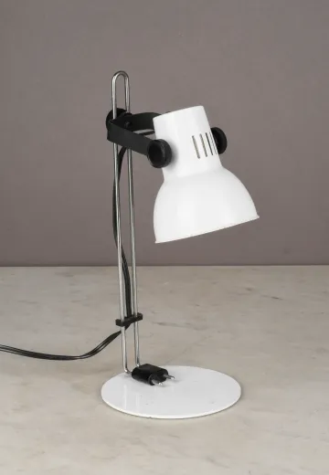 Small White Adjustable Task Lamp