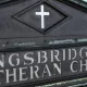 Bronze Electrified Gothic Church Sign #1