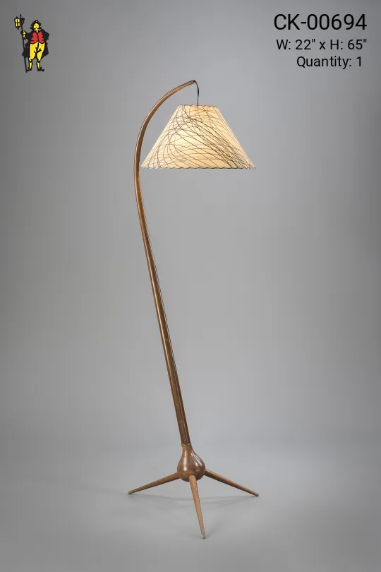 Wooden Bridge Mid Century Floor Lamp