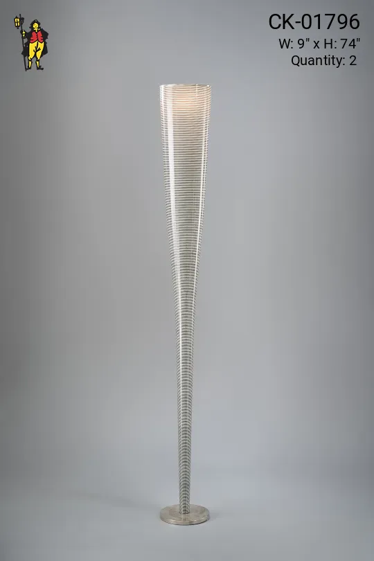 Contemporary Carbon Thread & Fiberglass Mite Torchiere
