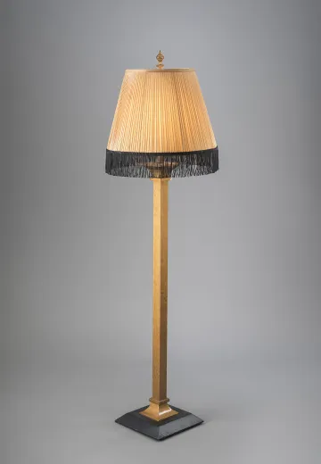Square Floor Lamp w/Fringe Shade