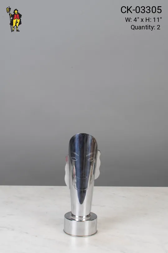 Small Polished Silver Face Footlight