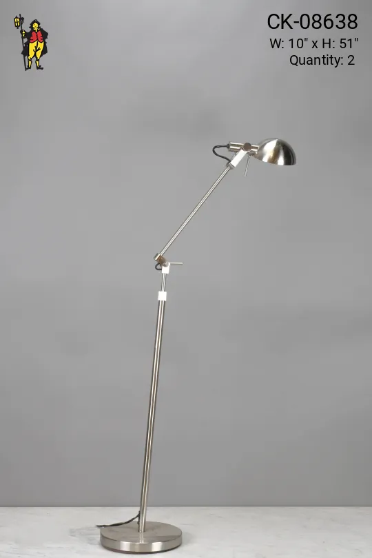 Adjustable Polished Nickel Floor Lamp