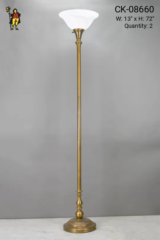 Antique Brass Torchiere