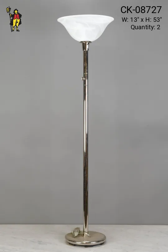 Polished Nickel Torchiere