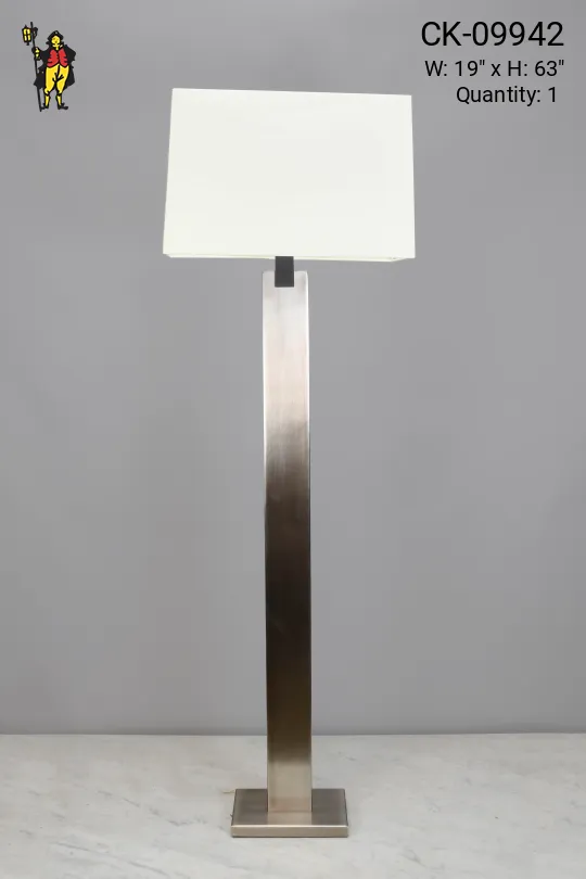Nickel Square Floor Lamp