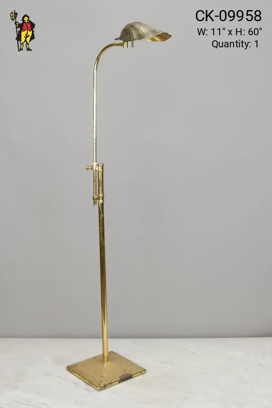 Brass Shell Adjustable Reading Floor Lamp