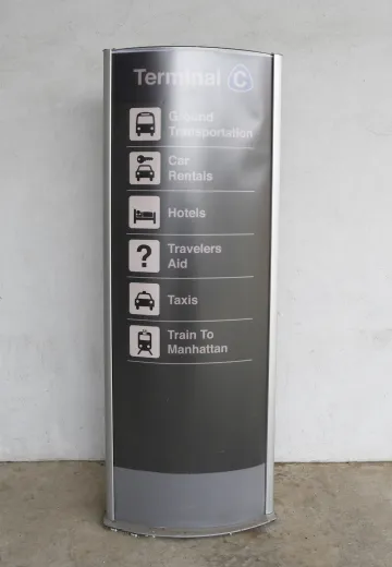 Terminal & No Entry Standing Sign