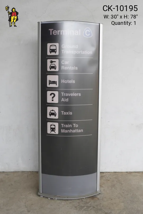 Terminal & No Entry Standing Sign