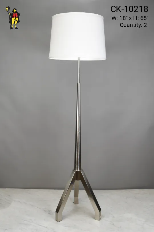 Nickel Tripod Floor Lamp