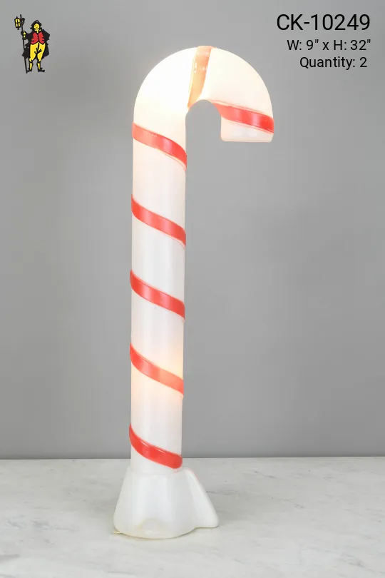 32" Plastic Light Up Candy Cane
