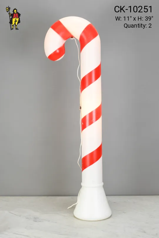 39" Plastic Light Up Candy Cane