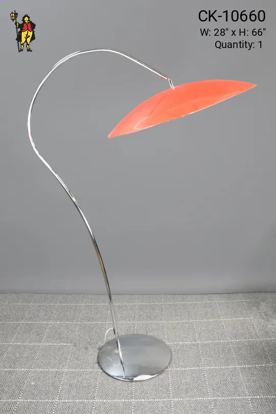 Oversize Red Shaded Modern Floor Lamp