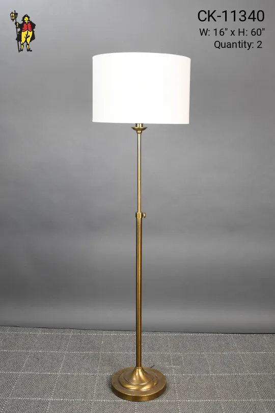 Adjustable Brass Stick Floor Lamp