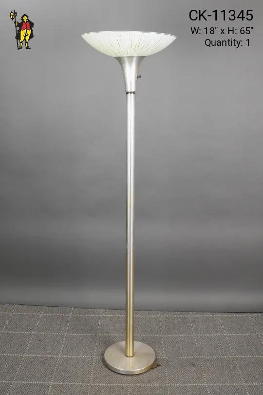 Modern Nickel Standing Torchiere