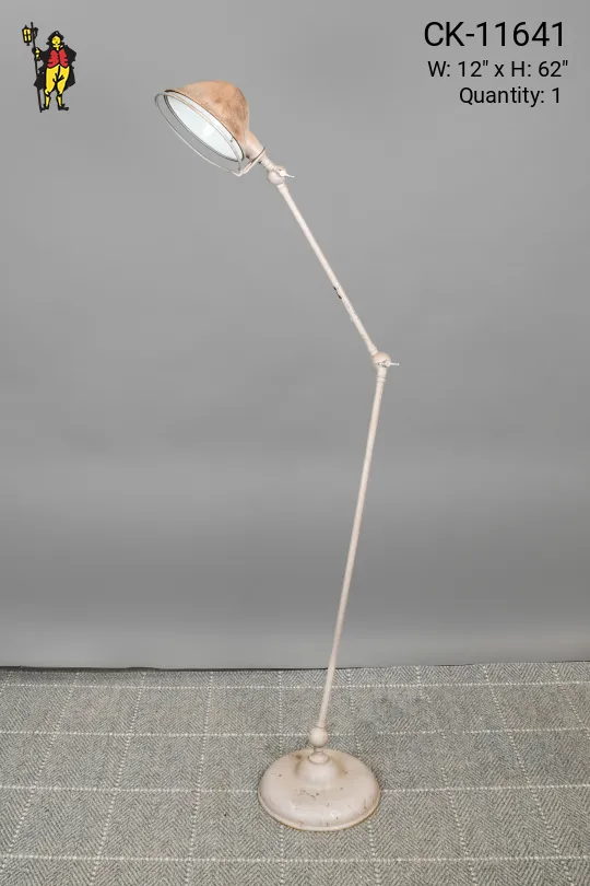 Distressed Adjustable Metal Floor Lamp