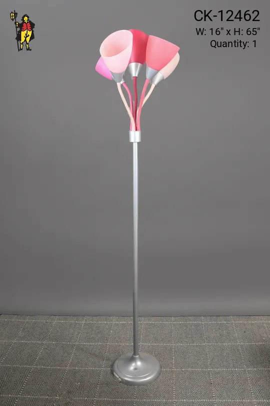 Pink Directional Gooseneck Floor Lamp