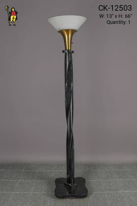 Black Swirl Torchiere
