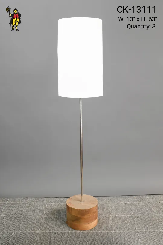 Wooden Base Modern Floor Lamp