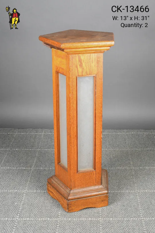 Wooden Light Up Pedestal