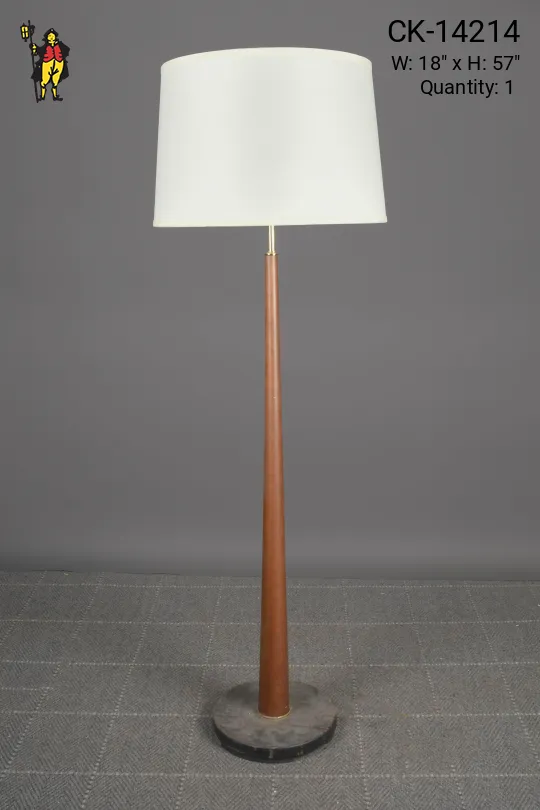 Danish Wooden Pole Floor Lamp