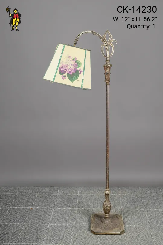 Rustic Brass Bridge Floor Lamp