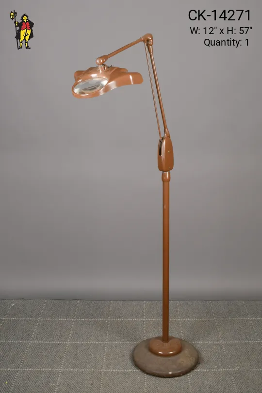 Bronze Medical Floor Lamp w/Magnifying Glass
