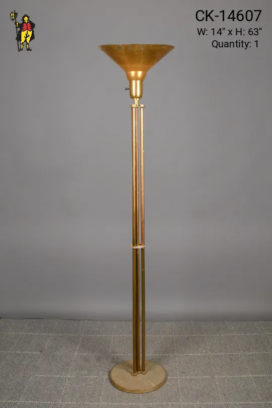 Metal Shaded "Tripod" Torchiere