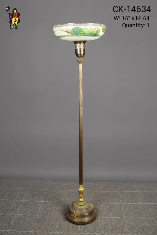 Antique Brass Torchiere