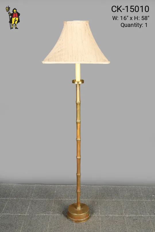 Brass Single Candle Floor Lamp