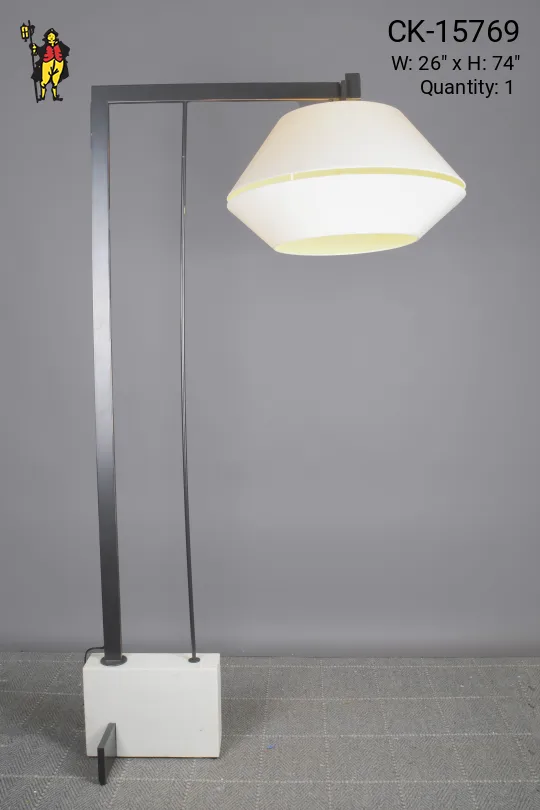 Black & Marble Oversize Arch Style Floor Lamp