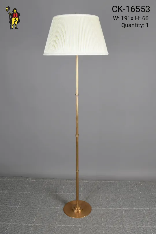 Simple Brass Pole Floor Lamp