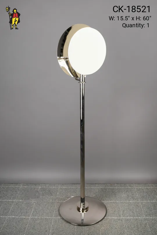 Polished Nickel Modern Screen Shaded Floor Lamp