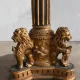 Black & Gold Painted Wooden Carved Torchiere (Also Available w/Glass Globe Shade - See Picture) #3