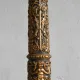 Black & Gold Painted Wooden Carved Torchiere (Also Available w/Glass Globe Shade - See Picture) #5