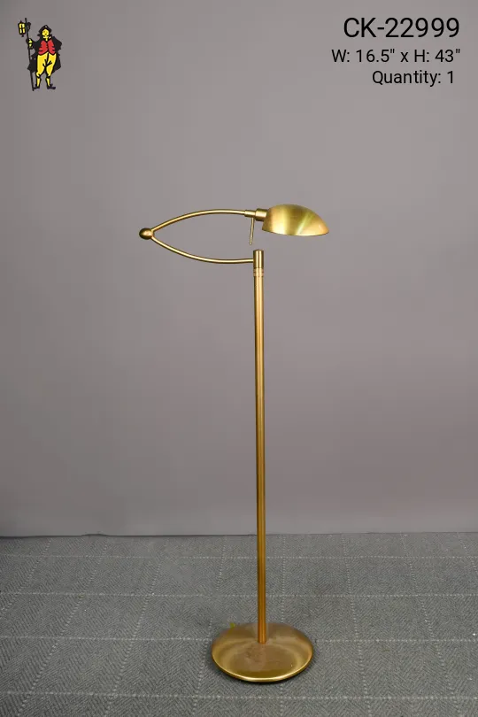 Modern Brass Swing Arm Floor Lamp