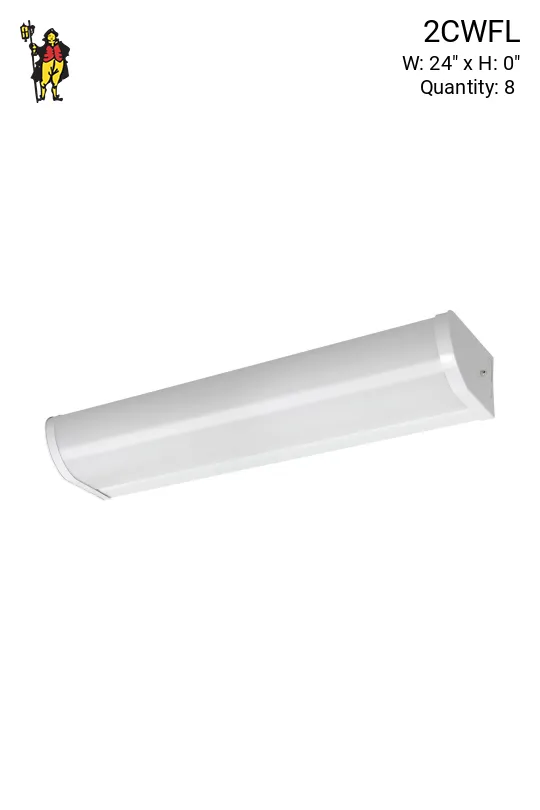 2' Curved Wrap Around Fluorescent Fixture