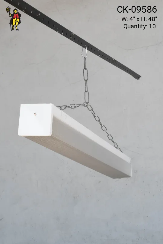 4’ Box Fluorescent w/Prismatic Lens (Available as Hanging or Flush Mount)