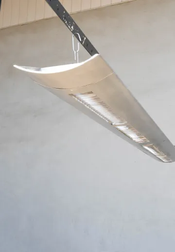 16' Modern Silver Fluorescent
