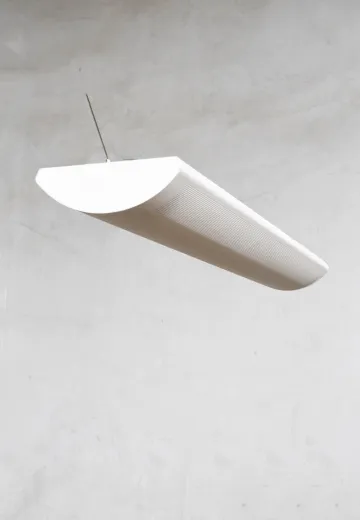 4' Modern Pierced Metal Two Bulb Fluorescent