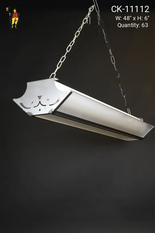 4' Art Deco Two Light Fluorescent