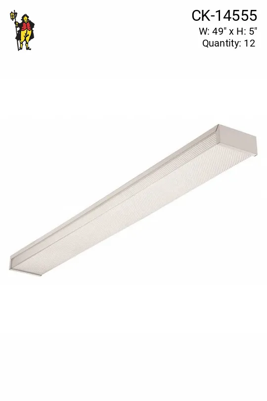 4' Wrap Around Flush Mount T8 Fluorescent Fixture
