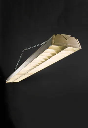 8' T12 Mid Century Four Bulb Fluorescent